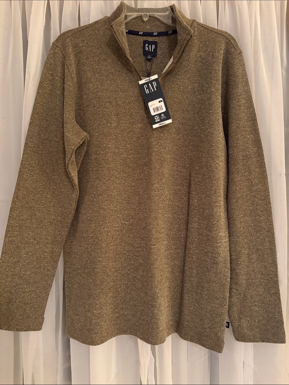 GAP Men's taupe Half-Zip Pullover Sweater new with tags size small